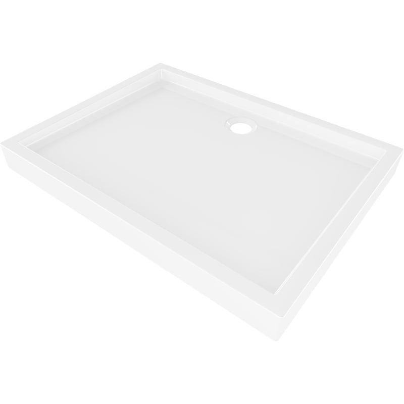 Mexen Flow+ 120 x 70 cm Rectangular Shower Tray, White Gloss - 46R107012H
