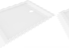 Mexen Flow+ rectangular shower tray 90 x 80 cm, white gloss - 46R108090H