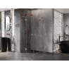 Mexen Lunar L semicircular pivot shower enclosure 100 x 100 cm, transparent, rose gold - 833L-100L-100P-60-00