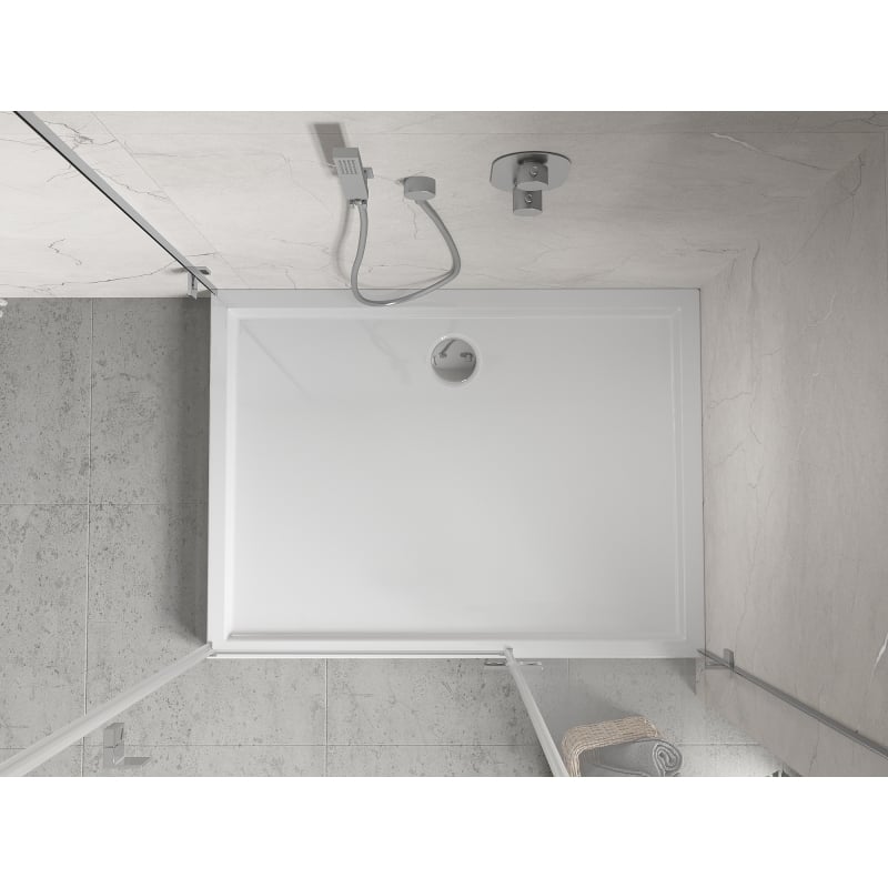 Mexen Flow+ Rectangular Shower Tray 110 x 80 cm, White Gloss - 46R108011H