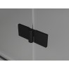 Mexen Lunar pentagonal left-hinged shower enclosure 90 x 80 cm, transparent, black - 831-090L-080P-70-00-L