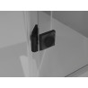 Mexen Lunar pentagonal left-hinged shower enclosure 90 x 80 cm, transparent, black - 831-090L-080P-70-00-L
