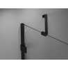Mexen Lunar pentagonal left-hinged shower enclosure 90 x 80 cm, transparent, black - 831-090L-080P-70-00-L
