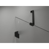 Mexen Lunar pentagonal left-hinged shower enclosure 90 x 80 cm, transparent, black - 831-090L-080P-70-00-L