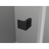 Mexen Lunar pentagonal left-hinged shower enclosure 90 x 80 cm, transparent, black - 831-090L-080P-70-00-L