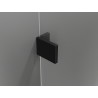 Mexen Lunar pentagonal left-hinged shower enclosure 90 x 80 cm, transparent, black - 831-090L-080P-70-00-L