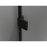 Mexen Lunar pentagonal left-hinged shower enclosure 90 x 80 cm, transparent, black - 831-090L-080P-70-00-L