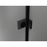 Mexen Lunar pentagonal left-hinged shower enclosure 90 x 80 cm, transparent, black - 831-090L-080P-70-00-L