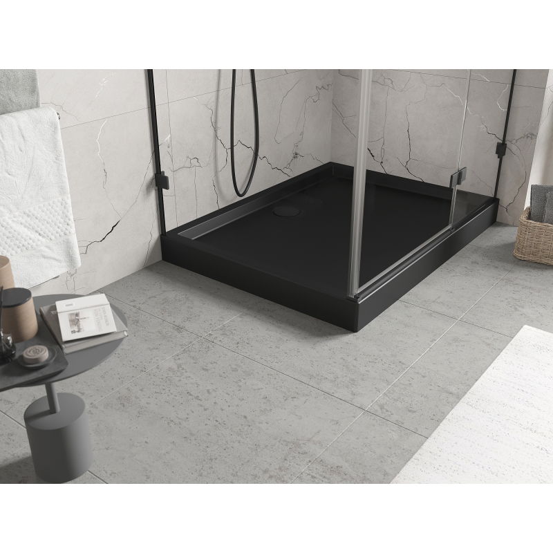 Mexen Flow+ rectangular shower tray 100 x 70 cm, black matte - 46R707010H