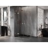 Mexen Lunar L semicircular swing shower cabin 70 x 70 cm, transparent, brushed copper - 833L-070L-070P-65-00