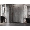 Mexen Lunar L semicircular swing shower cabin 70 x 70 cm, transparent, brushed copper - 833L-070L-070P-65-00