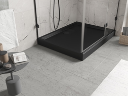 Mexen Flow+ Rectangular Shower Tray 100 x 90 cm, Black Matte - 46R709010H