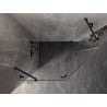Mexen Lunar pentagonal left hinged shower enclosure 100 x 80 cm, transparent, black - 831-100L-080P-70-00-L