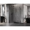 Mexen Lunar pentagonal shower enclosure hinged left 100 x 90 cm, transparent, black - 831-100L-090P-70-00-L