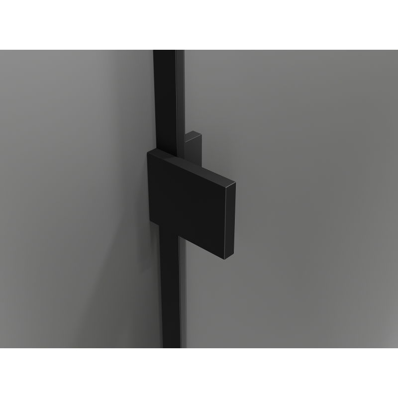 Mexen Lunar pentagonal shower cabin with left swing door 100 x 90 cm, transparent, black - 831-100L-090P-70-00-L