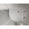 Mexen Flow+ semicircular shower tray 80 x 80 cm, white gloss - 46Q108080H