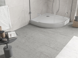 Mexen Flow+ semicircular shower tray 90 x 90 cm, white gloss - 46Q109090H