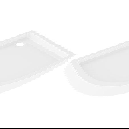 Mexen Flow+ semi-circular shower tray 100 x 100 cm, white gloss - 46Q101010H