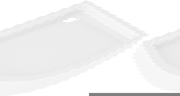 Mexen Flow+ semicircular shower tray 100 x 100 cm, white gloss - 46Q101010H