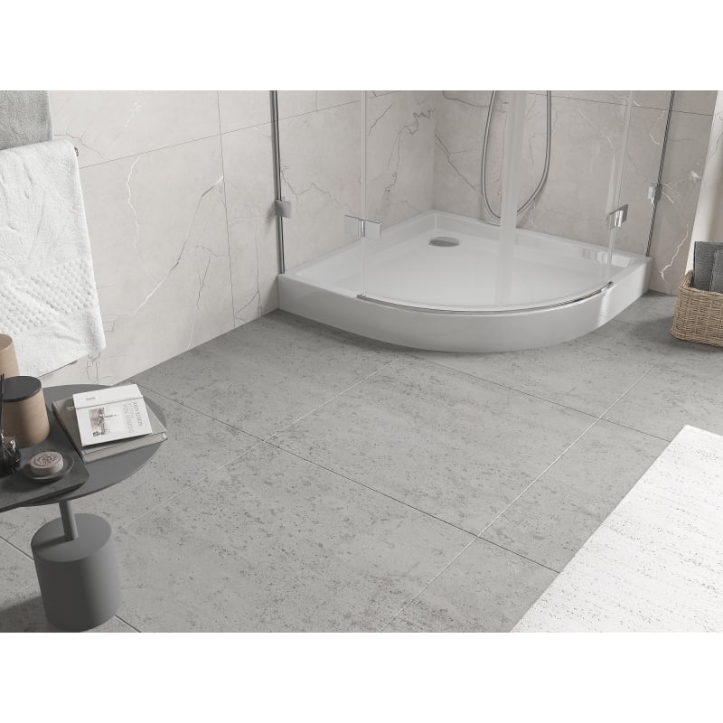 Mexen Flow+ semi-circular shower tray 100 x 100 cm, white gloss - 46Q101010H