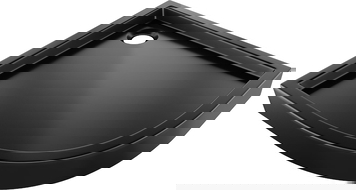 Mexen Flow+ semicircular tray 100 x 100 cm, black matt - 46Q701010H