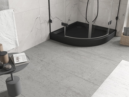 Mexen Flow+ semicircular tray 100 x 100 cm, black matt - 46Q701010H