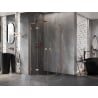 Mexen Lunar L semi-circular hinged shower cabin 90 x 90 cm, transparent, brushed copper - 833L-090L-090P-65-00