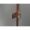 Mexen Lunar L Semi-circular Left Hinged Shower Cabin 100 x 90 cm, Transparent, Brushed Copper - 833L-100L-090P-65-00