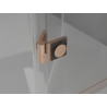 Mexen Lunar L Semi-circular Left Hinged Shower Cabin 100 x 90 cm, Transparent, Brushed Copper - 833L-100L-090P-65-00
