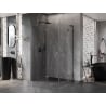 Mexen Lunar L shower cabin semicircular hinged left 100 x 90 cm, transparent, gun gray brushed - 833L-100L-090P-66-00