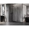 Mexen Lunar L semi-circular pivot shower cabin 100 x 100 cm, transparent, gun gray brushed - 833L-100L-100P-66-00