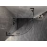Mexen Lunar L semi-circular hinged shower enclosure 80 x 80 cm, transparent, black - 833L-080L-080P-70-00