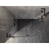 Mexen Lunar L semi-circular shower cabin, left swinging 90 x 70 cm, transparent, black - 833L-090L-070P-70-00