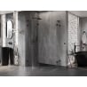 Mexen Lunar L semi-circular shower enclosure left swinging 100 x 70 cm, transparent, black - 833L-100L-070P-70-00