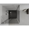 Mexen Roma pivot shower cabin 80 x 80 cm, graphite, chrome + Flat shower tray, black - 854-080-080-01-40-4070