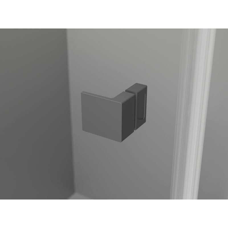 Mexen Lunar L semi-circular shower enclosure hinged left 90 x 70 cm, transparent, gun metal - 833L-090L-070P-95-00