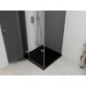 Mexen Roma 90 x 90 cm Swing Shower Enclosure, Graphite, Chrome + Flat Tray, Black - 854-090-090-01-40-4070