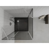 Mexen Roma pivot shower cabin 90 x 90 cm, graphite, chrome + Flat black shower tray - 854-090-090-01-40-4070