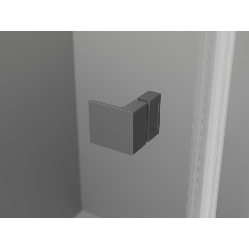Mexen Lunar L left-hinged semicircular shower enclosure 100 x 90 cm, transparent, gun metal - 833L-100L-090P-95-00