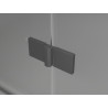 Mexen Lunar L left-hinged semicircular shower enclosure 100 x 90 cm, transparent, gun metal - 833L-100L-090P-95-00