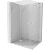Mexen Lunar L semi-circular shower cabin with left hinged door 100 x 90 cm, transparent, brushed nickel - 833L-100L-090P-97-00