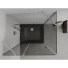 Mexen Roma shower enclosure swing 100 x 80 cm, graphite, chrome + Flat shower tray, black - 854-100-080-01-40-4070