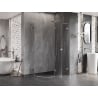 Mexen Lunar L semi-circular shower cabin swing right 100 x 80 cm, transparent, chrome - 833L-100P-080L-01-00
