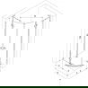 Mexen Lunar L Shower Cabin Semicircular Hinged Right 100 x 70 cm, Transparent, White - 833L-100P-070L-20-00