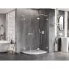 Mexen Lunar L Shower Cabin Semicircular Hinged Right 100 x 70 cm, Transparent, White - 833L-100P-070L-20-00