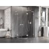 Mexen Lunar L semi-circular shower enclosure, right, 100 x 80 cm, transparent, white - 833L-100P-080L-20-00