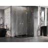 Mexen Lunar L semicircular shower cabin right hinged 100 x 80 cm, transparent, gold - 833L-100P-080L-50-00