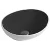 Mexen Elza countertop washbasin 40 x 33 cm, white/black - 21014077