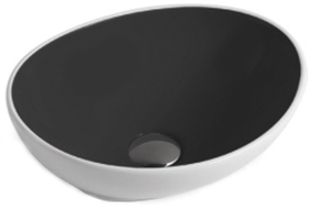 Mexen Elza countertop washbasin 40 x 33 cm, Black/White - 21014077