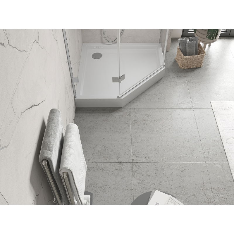 Mexen Flow+ pentagon shower tray 100 x 100 cm, white gloss - 46P101010H